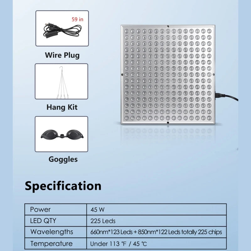 Panel Therapy Red Light Lamp